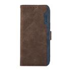 For Motorola Edge 50 5G Global ABEEL Color Block Magnetic RFID Leather Phone Case(Brown-Blue) - 2