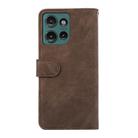 For Motorola Edge 50 5G Global ABEEL Color Block Magnetic RFID Leather Phone Case(Brown-Blue) - 3