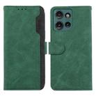For Motorola Edge 50 Neo ABEEL Color Block Magnetic RFID Leather Phone Case(Green-Black) - 1