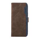 For Motorola Edge 50 Neo ABEEL Color Block Magnetic RFID Leather Phone Case(Brown-Blue) - 2