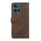 For Motorola Edge 50 Neo ABEEL Color Block Magnetic RFID Leather Phone Case(Brown-Blue) - 3