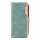 For Motorola Moto G55 5G ABEEL Color Block Magnetic RFID Leather Phone Case(Cyan-Pink) - 2