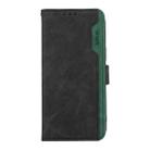 For Motorola Moto G75 5G ABEEL Color Block Magnetic RFID Leather Phone Case(Black-Green) - 2