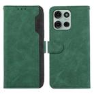 For Motorola Moto G75 5G ABEEL Color Block Magnetic RFID Leather Phone Case(Green-Black) - 1