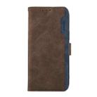 For Motorola Moto G75 5G ABEEL Color Block Magnetic RFID Leather Phone Case(Brown-Blue) - 2