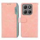 For Motorola Moto G15 4G / G05 ABEEL Color Block Magnetic RFID Leather Phone Case(Pink-Cyan) - 1