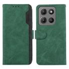 For Motorola Moto G15 4G / G05 ABEEL Color Block Magnetic RFID Leather Phone Case(Green-Black) - 1