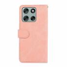 For Motorola Moto G56 5G ABEEL Color Block Magnetic RFID Leather Phone Case(Pink-Cyan) - 3