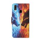 For Vivo Y91C Colored Drawing Pattern Horizontal Flip Leather Case with Holder & Card Slots & Wallet(Flame Wolf) - 3