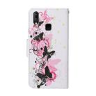 For Vivo Y91C Colored Drawing Pattern Horizontal Flip Leather Case with Holder & Card Slots & Wallet(Four Butterflies) - 2
