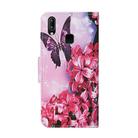 For Vivo Y91C Colored Drawing Pattern Horizontal Flip Leather Case with Holder & Card Slots & Wallet(Red Flower Butterfly) - 3