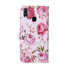 For Vivo Y91C Colored Drawing Pattern Horizontal Flip Leather Case with Holder & Card Slots & Wallet(Peony) - 3