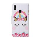 For Vivo Y91C Colored Drawing Pattern Horizontal Flip Leather Case with Holder & Card Slots & Wallet(Crown Unicorn) - 3