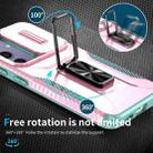 For Samsung Galaxy S24 FE 5G Sliding Camshield Holder Phone Case(Pink + Grey Green) - 2