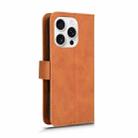 For iPhone 16 Pro Skin Feel Magnetic Flip Leather Phone Case(Brown) - 3