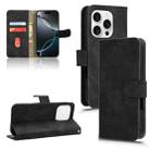 For iPhone 16 Pro Max Skin Feel Magnetic Flip Leather Phone Case(Black) - 1