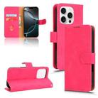 For iPhone 16 Pro Max Skin Feel Magnetic Flip Leather Phone Case(Rose Red) - 1