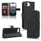 For iPhone 16e Skin Feel Magnetic Flip Leather Phone Case(Black) - 1