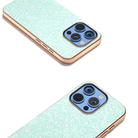 For iPhone 16 Pro Max Electroplating Frame Colorful Glitter Phone Case(Light Green) - 3