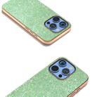 For iPhone 16 Pro Max Electroplating Frame Colorful Glitter Phone Case(Dark Green) - 3