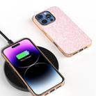 For iPhone 16 Pro Max Electroplating Frame Colorful Glitter Phone Case(Pink) - 2