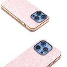 For iPhone 16 Pro Max Electroplating Frame Colorful Glitter Phone Case(Pink) - 3