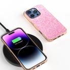 For iPhone 16 Pro Max Electroplating Frame Colorful Glitter Phone Case(Purple Pink) - 2