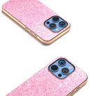 For iPhone 16 Pro Max Electroplating Frame Colorful Glitter Phone Case(Purple Pink) - 3