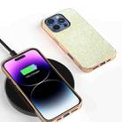 For iPhone 16 Pro Electroplating Frame Colorful Glitter Phone Case(Gold) - 2