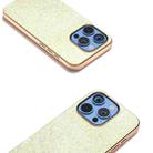 For iPhone 16 Pro Electroplating Frame Colorful Glitter Phone Case(Gold) - 3