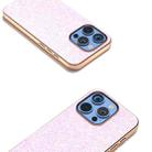 For iPhone 16 Pro Electroplating Frame Colorful Glitter Phone Case(Glitter Pink) - 3