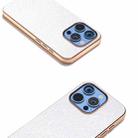 For iPhone 16 Pro Electroplating Frame Colorful Glitter Phone Case(White) - 3