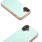 For iPhone 16 Plus Electroplating Frame Colorful Glitter Phone Case(Light Green) - 3