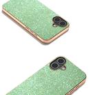 For iPhone 16 Plus Electroplating Frame Colorful Glitter Phone Case(Dark Green) - 3