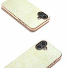 For iPhone 16 Plus Electroplating Frame Colorful Glitter Phone Case(Gold) - 3