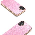 For iPhone 16 Plus Electroplating Frame Colorful Glitter Phone Case(Purple Pink) - 3