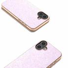 For iPhone 16 Electroplating Frame Colorful Glitter Phone Case(Glitter Pink) - 3