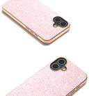 For iPhone 16 Electroplating Frame Colorful Glitter Phone Case(Pink) - 3