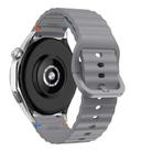 22mm Wave Pattern Stitched Silicone Watch Band(Dark Grey) - 2