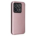 For Xiaomi 14T Pro Carbon Fiber Texture Flip Leather Phone Case(Pink) - 3