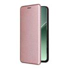 For Xiaomi 15 Carbon Fiber Texture Flip Leather Phone Case(Pink) - 2