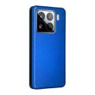 For Xiaomi 15 Carbon Fiber Texture Flip Leather Phone Case(Blue) - 3