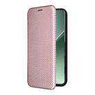 For Xiaomi 15 Pro Carbon Fiber Texture Flip Leather Phone Case(Pink) - 2