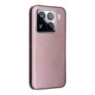 For Xiaomi 15 Pro Carbon Fiber Texture Flip Leather Phone Case(Pink) - 3
