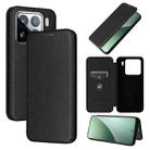 For Xiaomi 15 Pro Carbon Fiber Texture Flip Leather Phone Case(Black) - 1