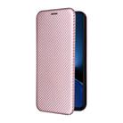 For Xiaomi Poco X7 Pro / Redmi Turbo 4 Carbon Fiber Texture Flip Leather Phone Case(Pink) - 2