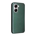For Xiaomi Poco X7 Pro / Redmi Turbo 4 Carbon Fiber Texture Flip Leather Phone Case(Green) - 3