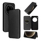 For Xiaomi 15 Ultra Carbon Fiber Texture Flip Leather Phone Case(Black) - 1