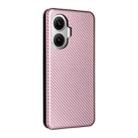 For Xiaomi Poco F7 5G Global Carbon Fiber Texture Flip Leather Phone Case(Pink) - 3