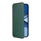 For Xiaomi Poco F7 5G Global Carbon Fiber Texture Flip Leather Phone Case(Green) - 2